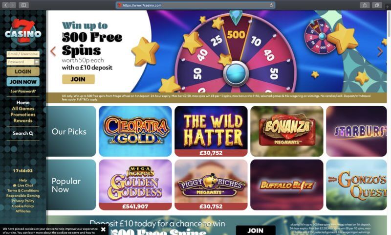 7 Casino-Homepage